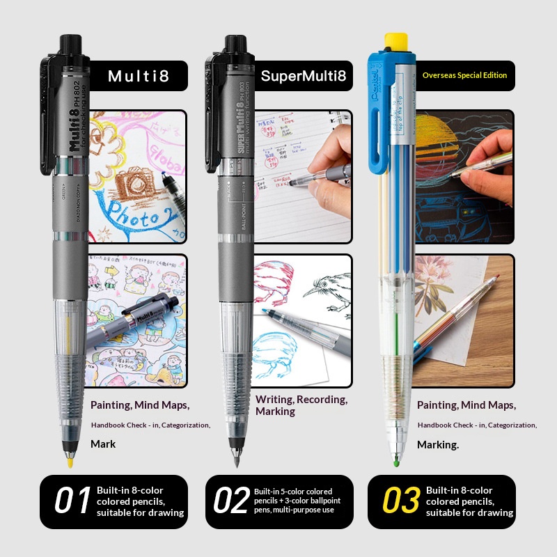 Pentel Multi 8 Multifunktional – Staedtler Pencil Lumocolor Bewertung und Preis