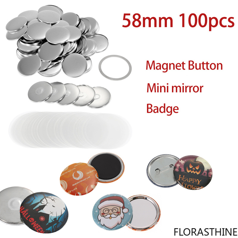 100er-Set 58mm Blanko-Ansteckn – Button Badge Blank Bewertung und Preis